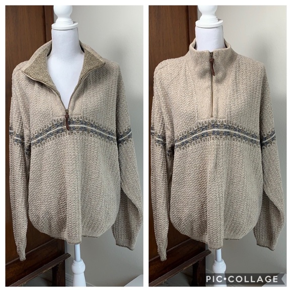 Vintage Sweaters - Vintage oversized Grandpa sweater cotton blend EUC